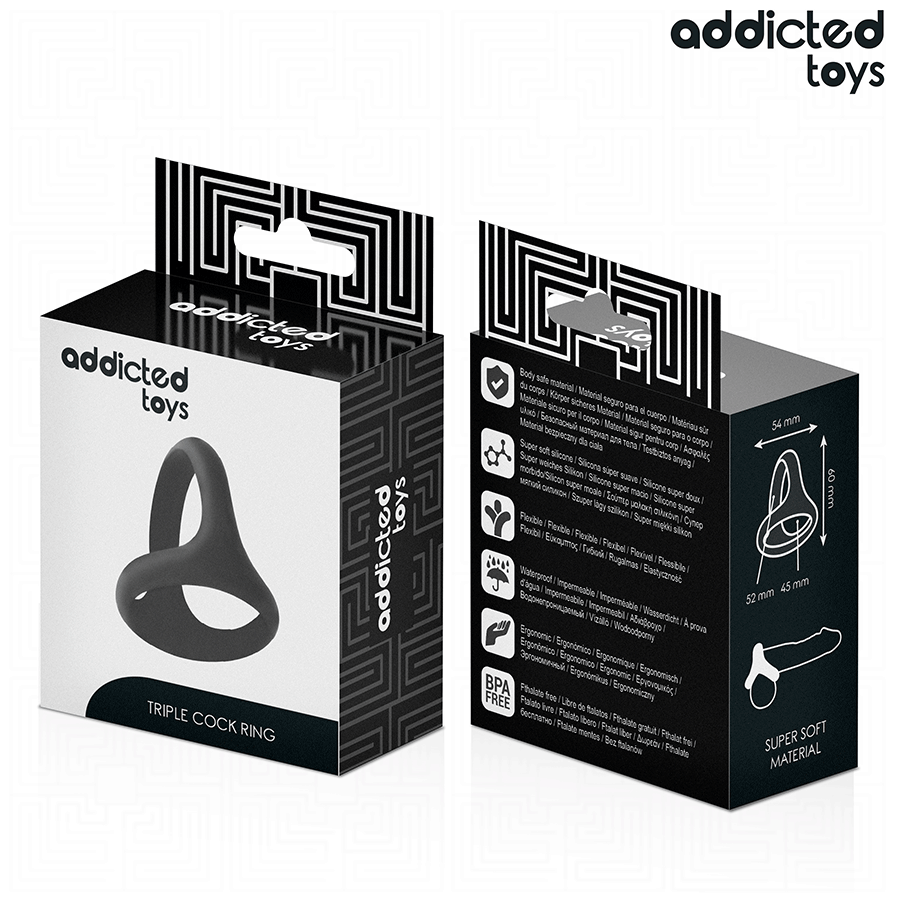 ADDICTED TOYS - ANILLO TRIPLE GRUESO PARA EL PENE - Imagen 7