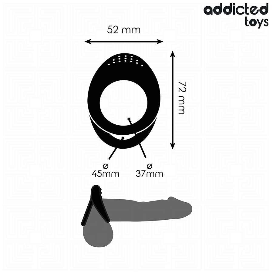 ADDICTED TOYS - ANILLO TEXTURIZADO DOBLE PARA EL PENE - Imagen 4