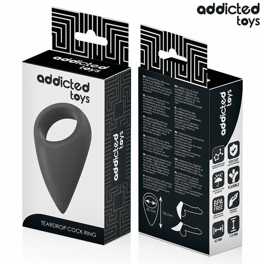 ADDICTED TOYS - ANILLO CON FORMA DE LÁGRIMA PARA EL PENE - Imagen 7