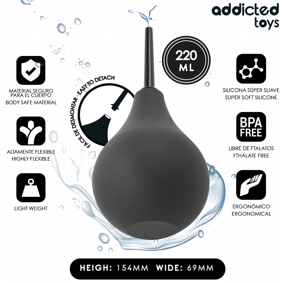ADDICTED TOYS - LIMPIADOR ANAL DE VIAJE TALLA L 220 ML - Imagen 2