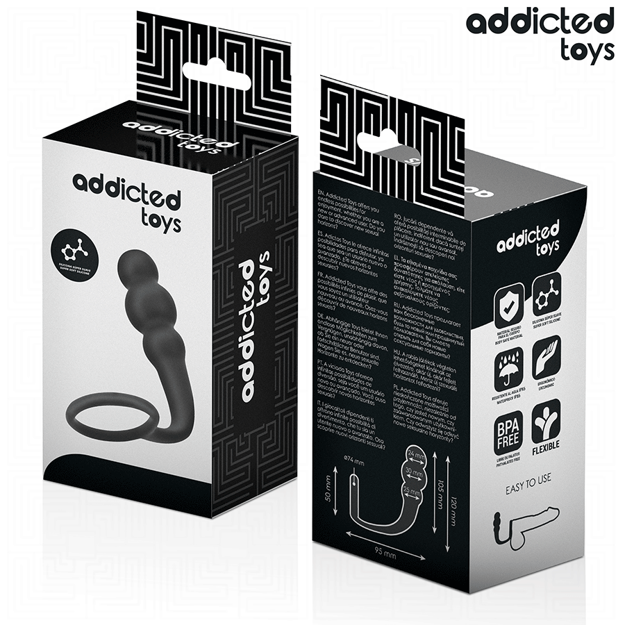 ADDICTED TOYS - PLUG ANAL CON ANILLO SILICONA MODELO 1 - Imagen 6