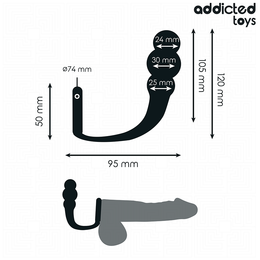 ADDICTED TOYS - PLUG ANAL CON ANILLO SILICONA MODELO 1 - Imagen 5