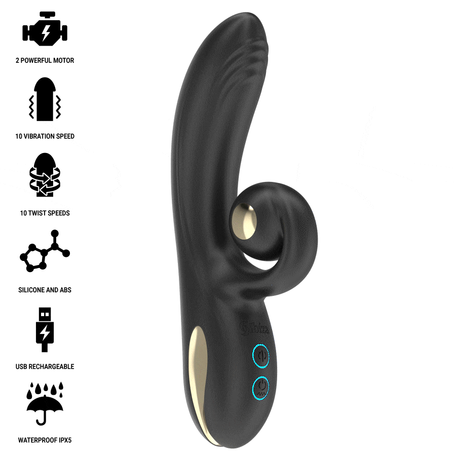 IBIZA - VIBRADOR TWISTER CON ESTIMULADOR CURVE Y VIBRO-ROTACIÓN - Imagen 2