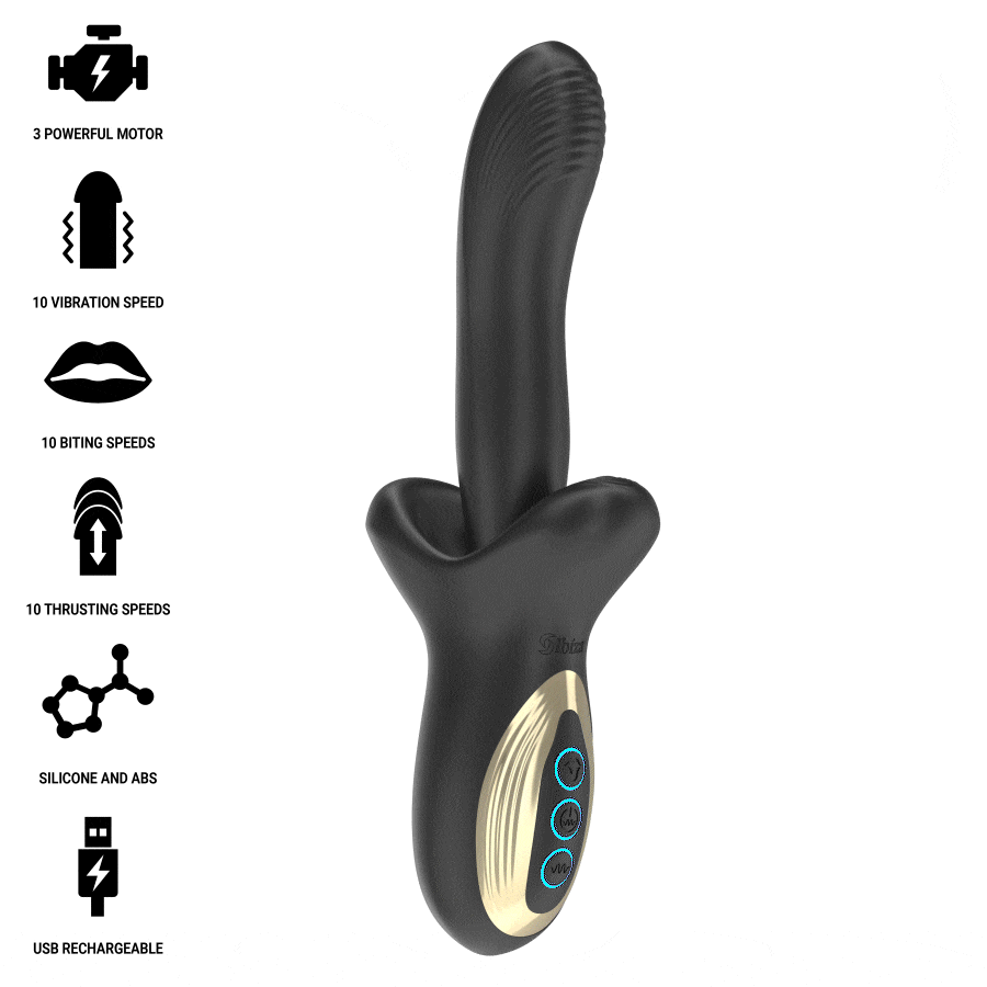 IBIZA - POTENTE VIBRADOR EFECTO THRUSTING Y BITING - Imagen 2