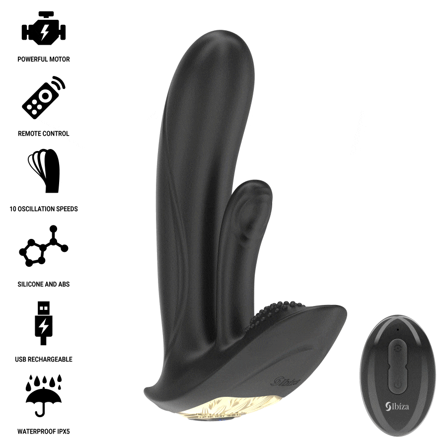 IBIZA - VIBRADOR WEARABLE CON ESTIMULACIÓN PUNTO-G Y CLÍTORIS CON CONTROL REMOTO - Imagen 2