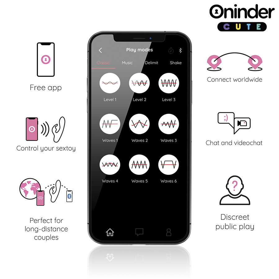 ONINDER CUTE - LOVE BUNNY VIBRADOR PUNTO G Y CLITORIS - APP MUNDIAL GRATUITA - Imagen 4