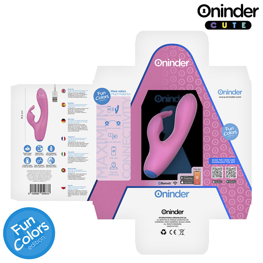 ONINDER CUTE - LOVE BUNNY VIBRADOR PUNTO G Y CLITORIS - APP MUNDIAL GRATUITA - Imagen 7