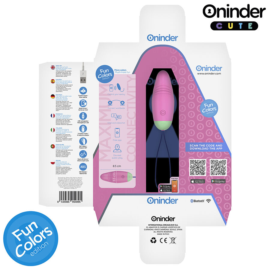 ONINDER CUTE - LOVE PLEASURE HUEVO VIBRO-ROTADOR 360 SILICONA - APP MUNDIAL GRATUITA - Imagen 8
