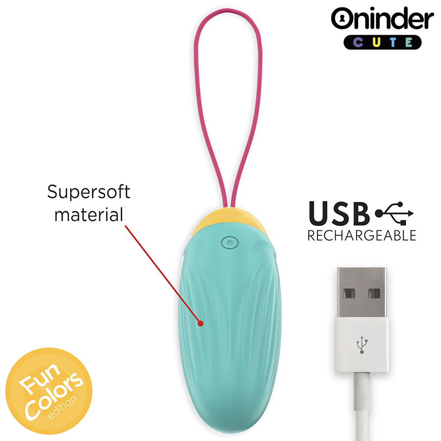 ONINDER CUTE - LOVE PLEASURE HUEVO VIBRO-GEMAS ROTADORAS SILICONA - APP MUNDIAL GRATUITA - Imagen 7