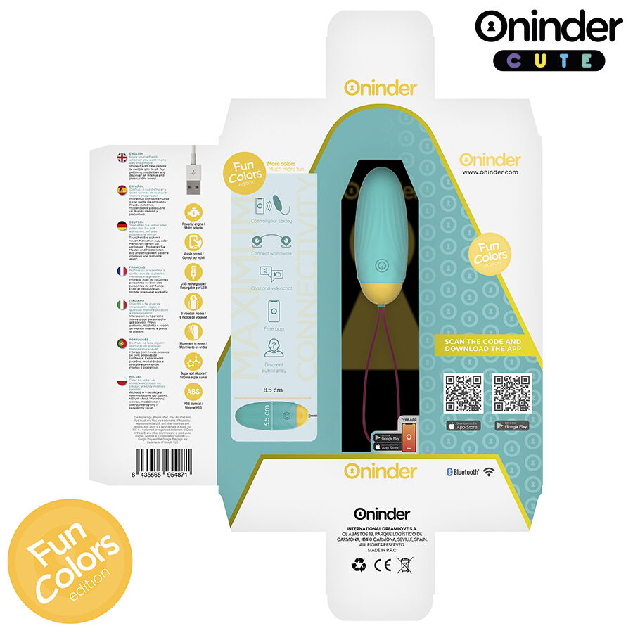 ONINDER CUTE - LOVE PLEASURE HUEVO VIBRO-GEMAS ROTADORAS SILICONA - APP MUNDIAL GRATUITA - Imagen 8
