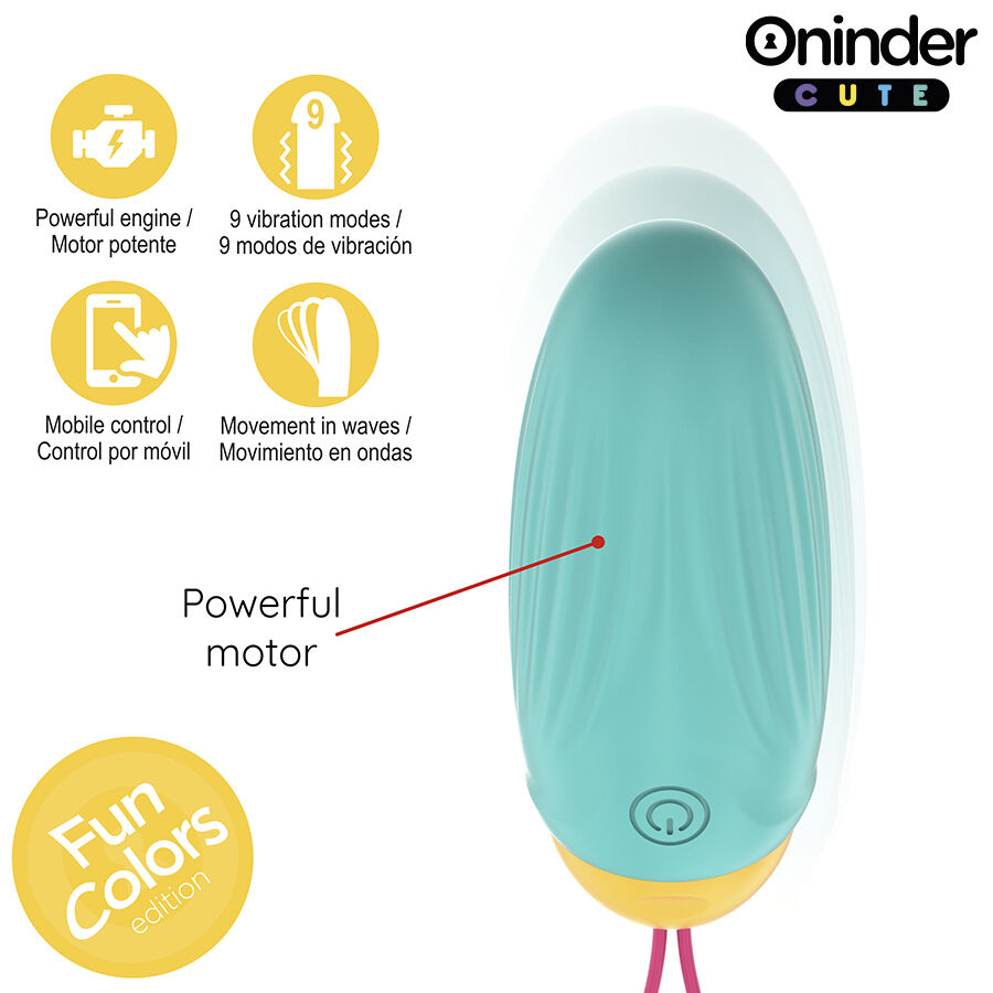ONINDER CUTE - LOVE PLEASURE HUEVO VIBRO-GEMAS ROTADORAS SILICONA - APP MUNDIAL GRATUITA - Imagen 6