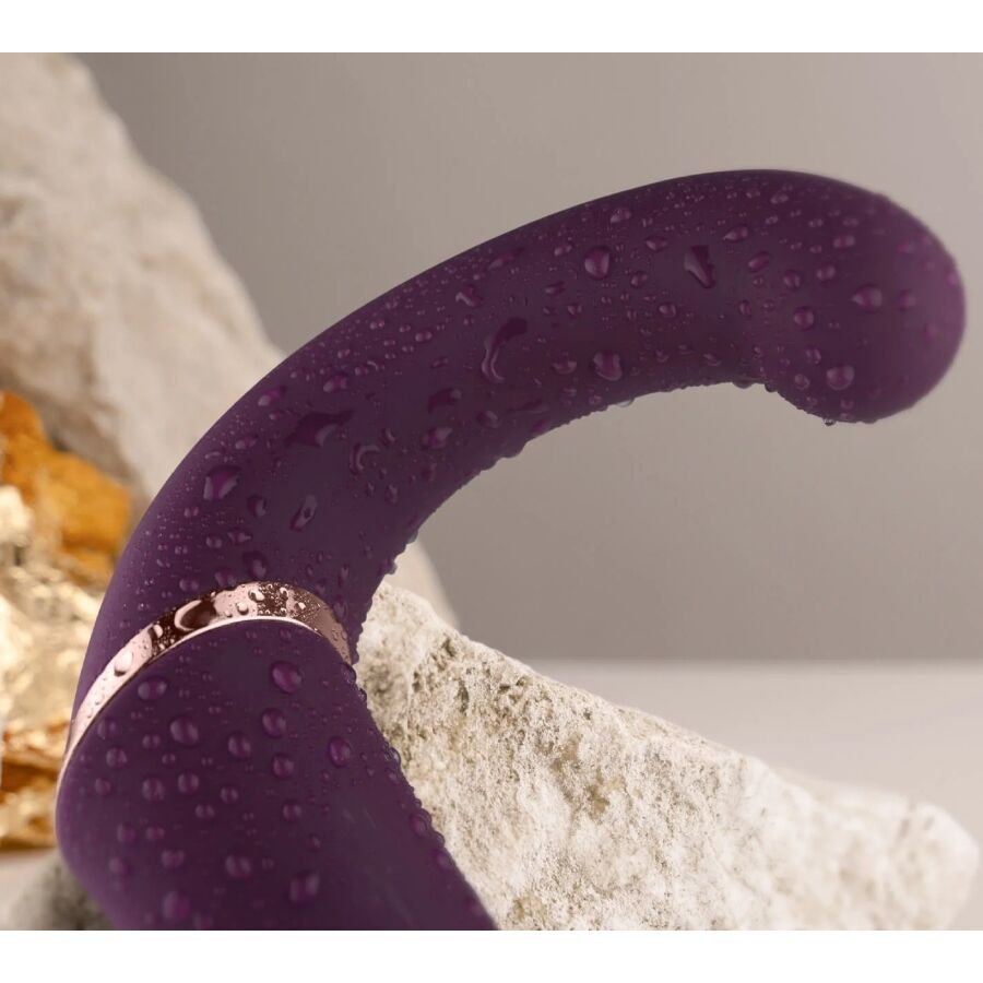 ROCKS- OFF - GEMINI VIBRADOR DUAL PUNTO G Y ESTIMULADOR CLÍTORIS MORADO - Imagen 6
