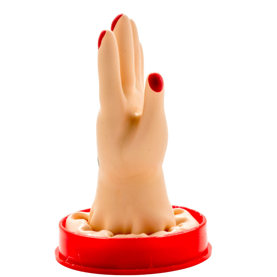 CONDOMERIE - PRESERVATIVO DECORATIVO PINTADO A MANO PALMA DE LA MANO MODELO 1 - Imagen 4