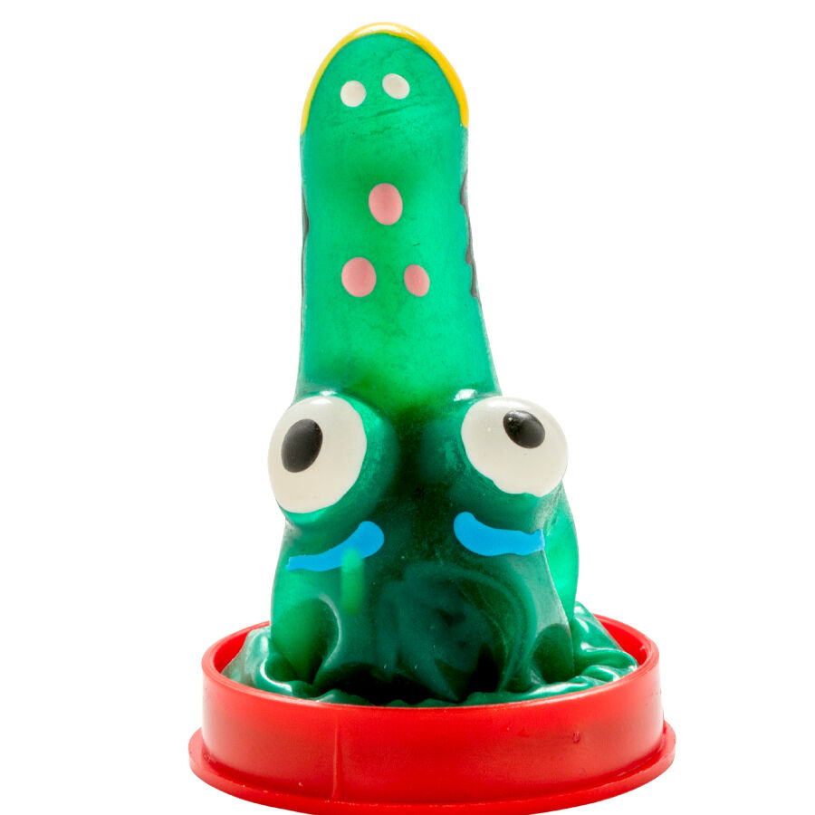 CONDOMERIE - PRESERVATIVO DECORATIVO PINTADO A MANO COCODRILO MODELO 1 - Imagen 3