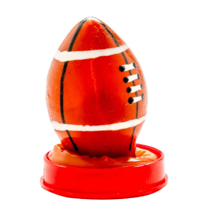 CONDOMERIE - PRESERVATIVO DECORATIVO PINTADO A MANO PELOTA DE RUGBY - Imagen 2