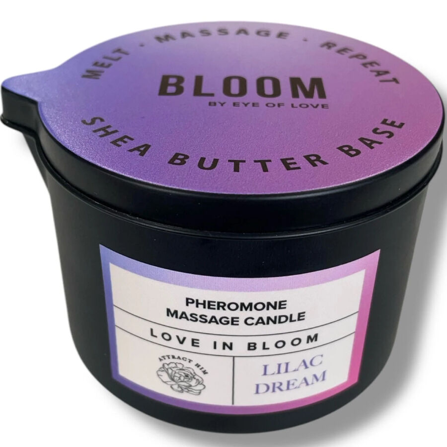 EYE OF LOVE - BLOOM VELA DE MASAJE ÍNDICA LILAC DREAM 150 ML - Imagen 2