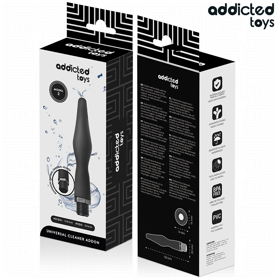 ADDICTED TOYS - LIMPIADOR ANAL CON ADAPTADOR UNIVERSAL MODELO 2 - Imagen 7