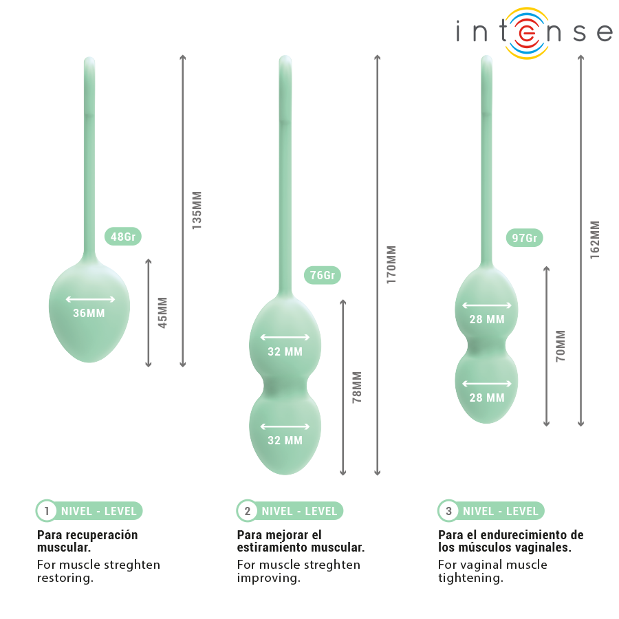 INTENSE - CHARLI KIT BOLAS KEGEL JADE - Imagen 5
