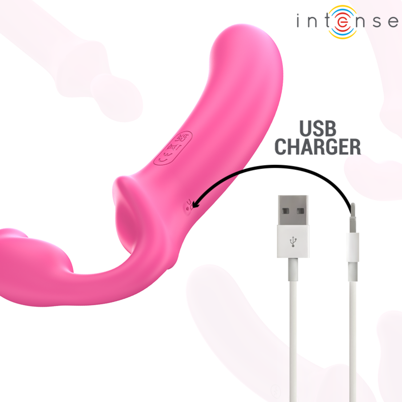 INTENSE - AMY VIBRADOR DOBLE 20 CM ROSA CONTROL REMOTO - Imagen 7