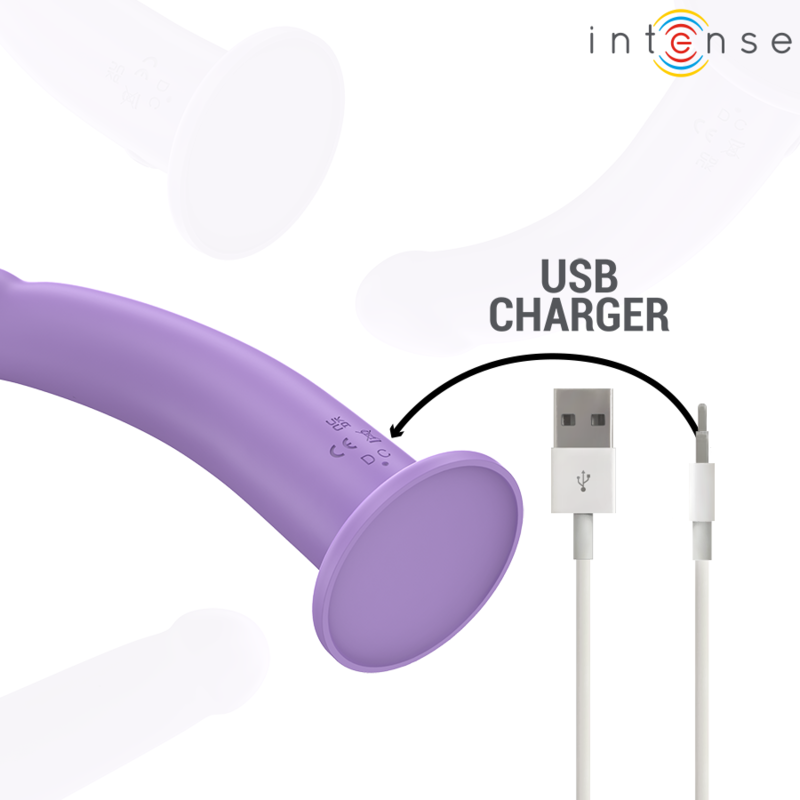 INTENSE - EDDIE VIBRADOR 17,5 CM 10 VIBRACIONES MORADO CONTROL REMOTO - Imagen 7