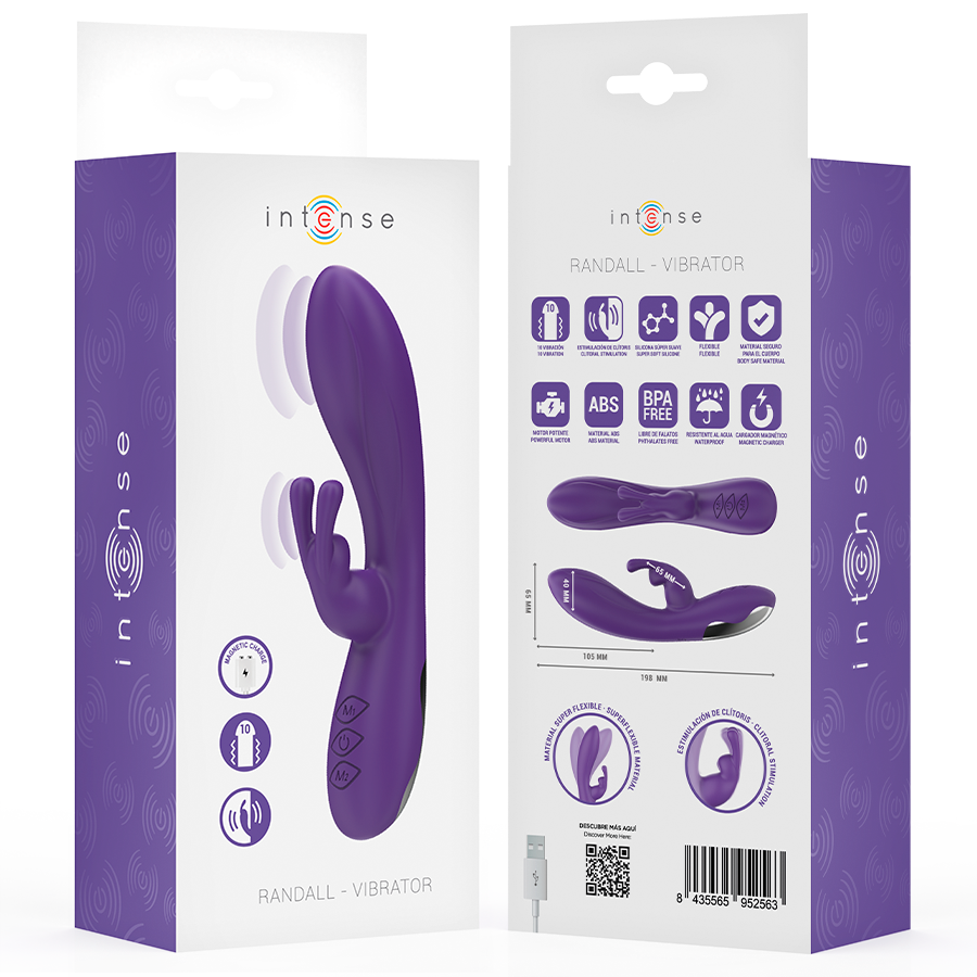INTENSE - RANDALL VIBRADOR RABBIT 10 VIBRACIONES MORADO - Imagen 8