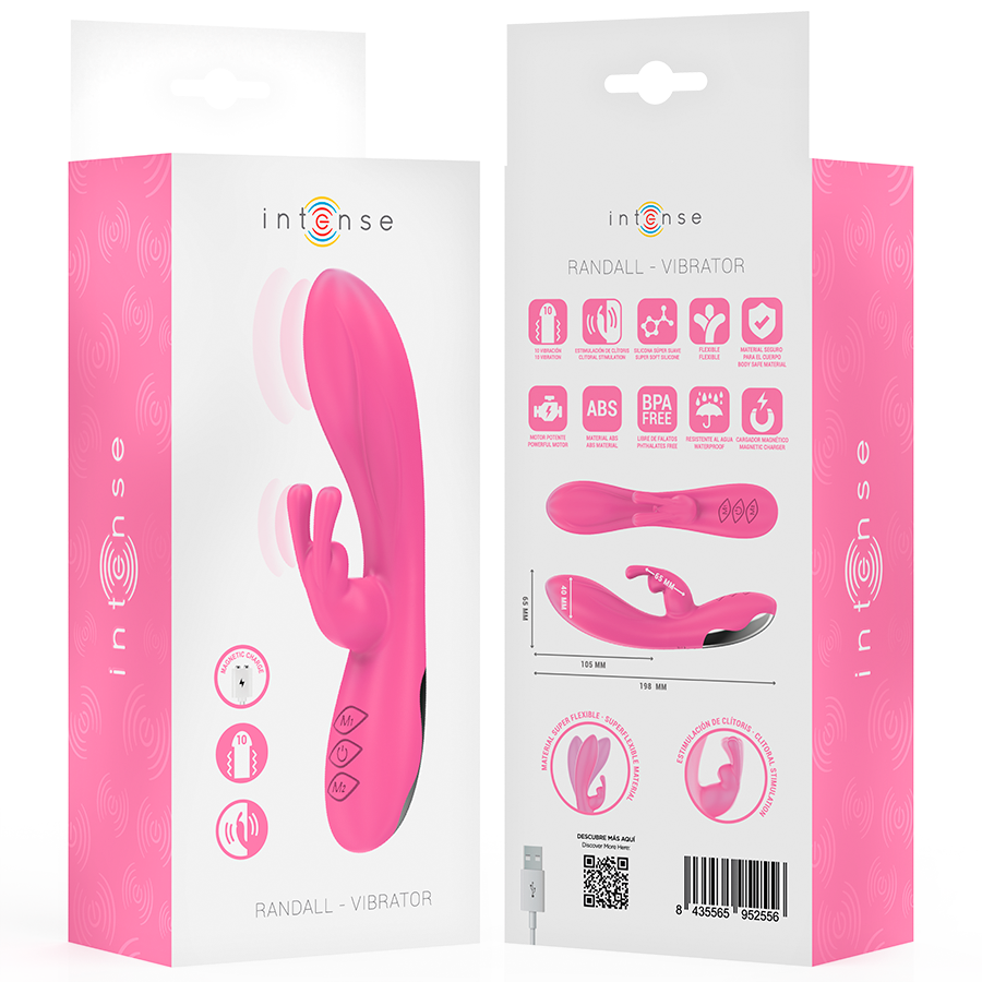 INTENSE - RANDALL VIBRADOR RABBIT 10 VIBRACIONES ROSA - Imagen 8