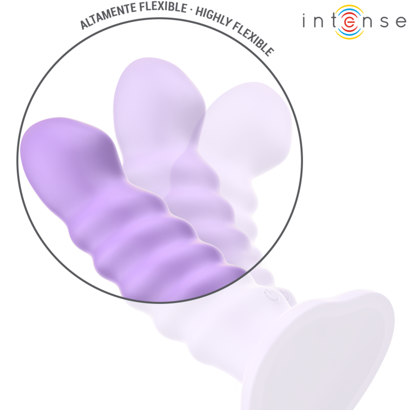 INTENSE - BRENDA VIBRADOR TALLA M DISEÑO EN ESPIRAL 10 VIBRACIONES MORADO CONTROL REMOTO - Imagen 7