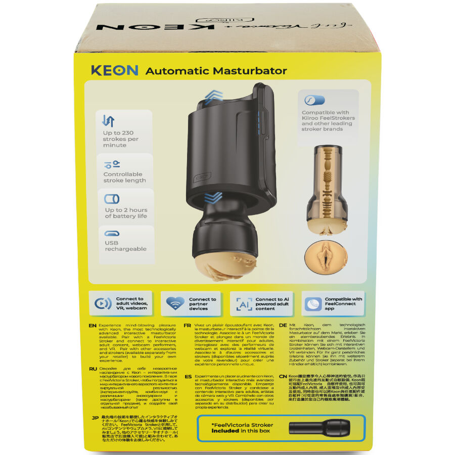 KIIROO - KEON WIFI COMBO VICTORIA JUNE MASTURBADOR AUTOMÁTICO + FEEL STROKER - Imagen 2