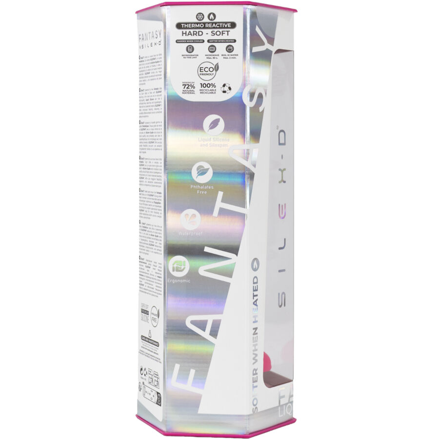 SILEXD - DREAMY DILDO FANTASY SILICONA LIQUIDA TERMOREACTIVO FUCSIA 18.5 CM - Imagen 10