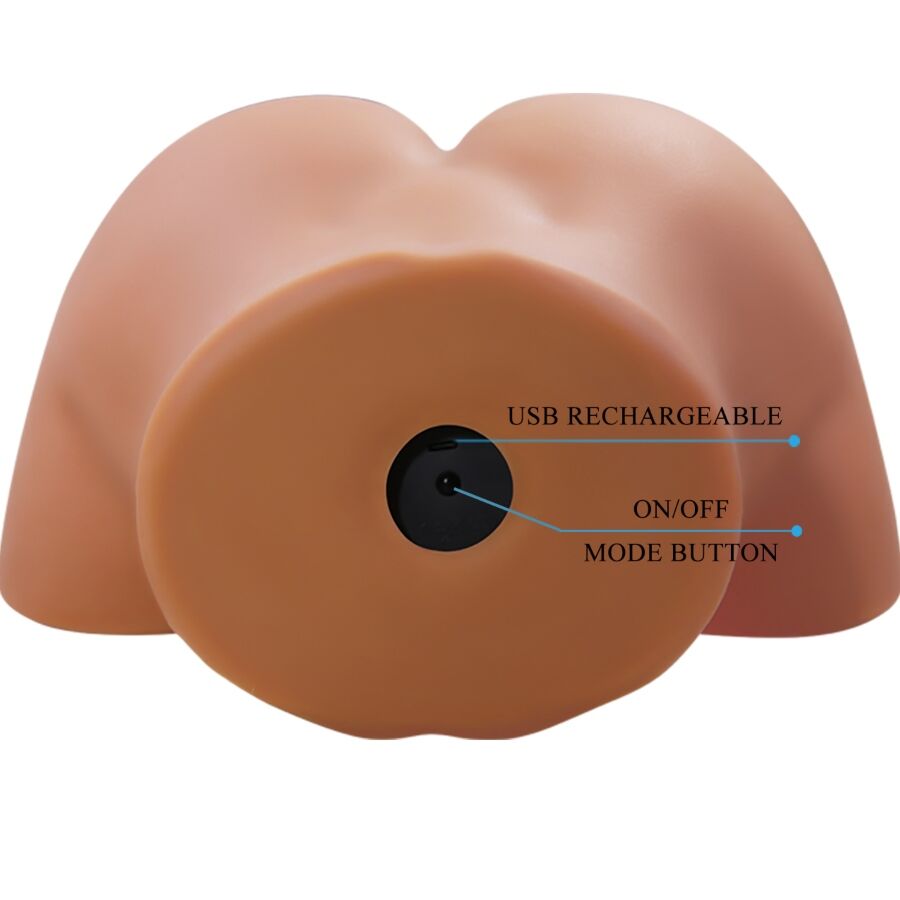 CRAZY BULL - ILANA TRASERO FEMENINO REALISTA VIBRADOR & SUCCIONADOR CON SONIDO 6.8 KG - Imagen 6