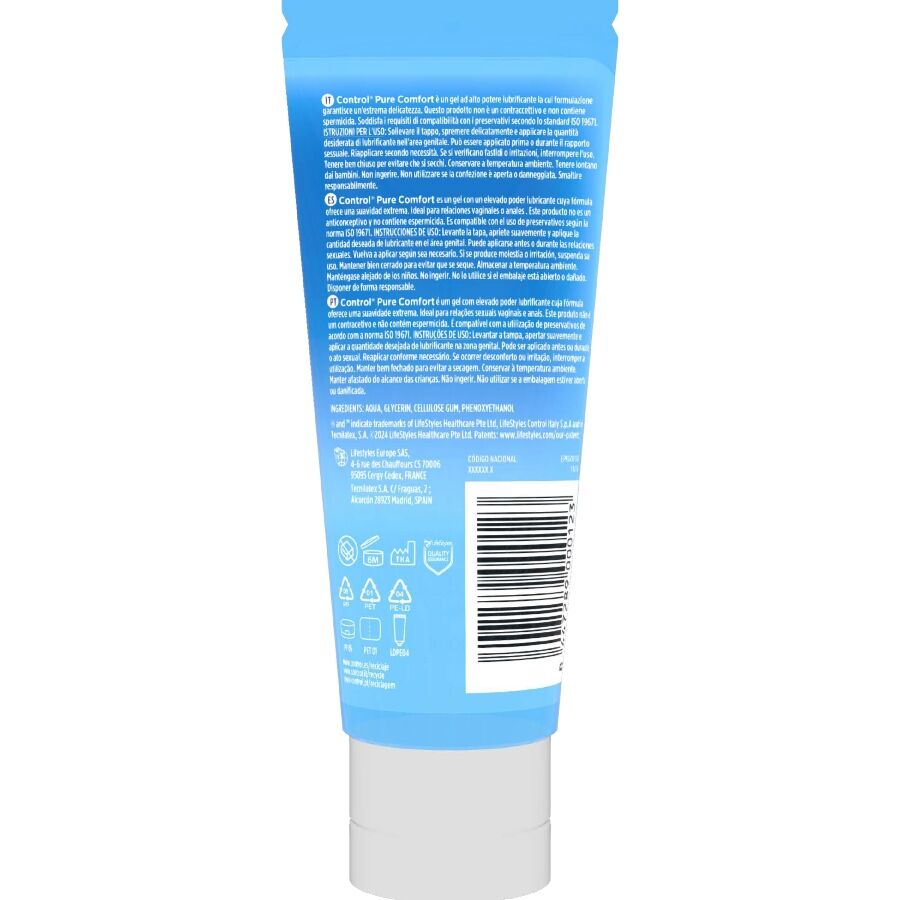 CONTROL - PURE COMFORT LUBRICANTE HIDRATACIÓN INTENSA 80 ML - Imagen 2