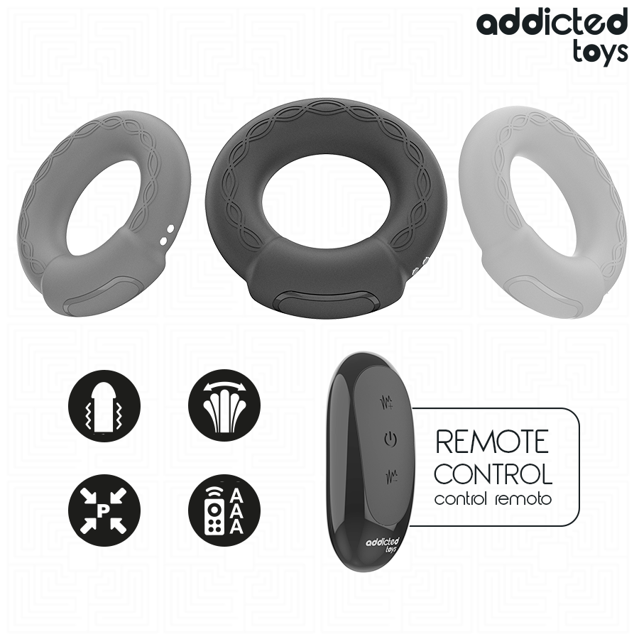 ADDICTED TOYS - ANILLO PENE VIBRADOR EFECTO CALOR CONTROL REMOTO - Imagen 7