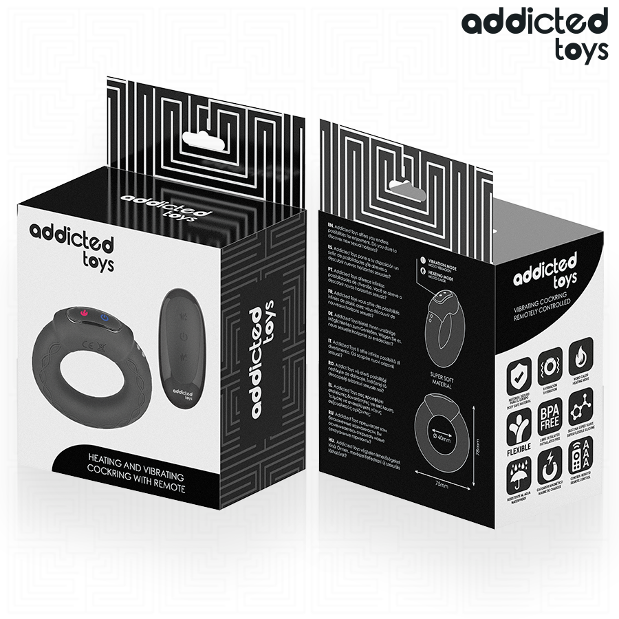 ADDICTED TOYS - ANILLO PENE VIBRADOR EFECTO CALOR CONTROL REMOTO - Imagen 3