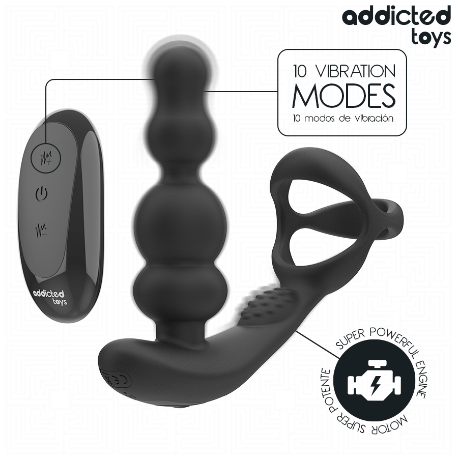 ADDICTED TOYS - MASAJEADOR PROSTÁTICO ROTATORIO CONTROL REMOTO - Imagen 4