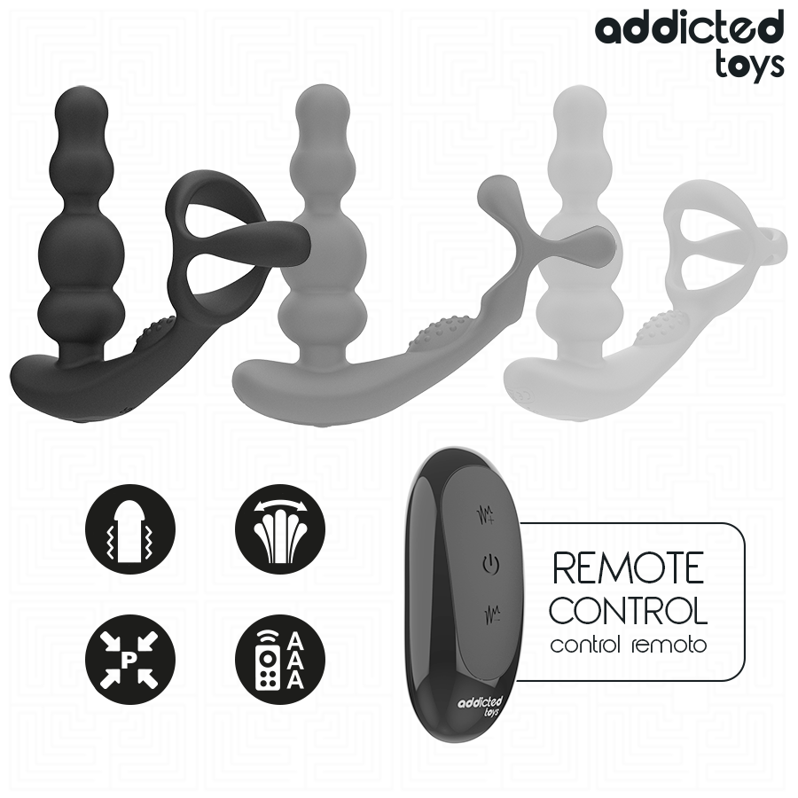 ADDICTED TOYS - MASAJEADOR PROSTÁTICO ROTATORIO CONTROL REMOTO - Imagen 6