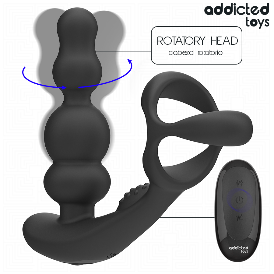 ADDICTED TOYS - MASAJEADOR PROSTÁTICO ROTATORIO CONTROL REMOTO - Imagen 3