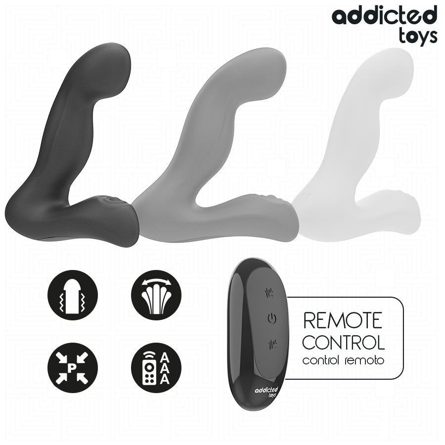 ADDICTED TOYS - MASAJEADOR PROSTÁTICO OSCILANTE CON MODO PULSACIONES CONTROL REMOTO - Imagen 5