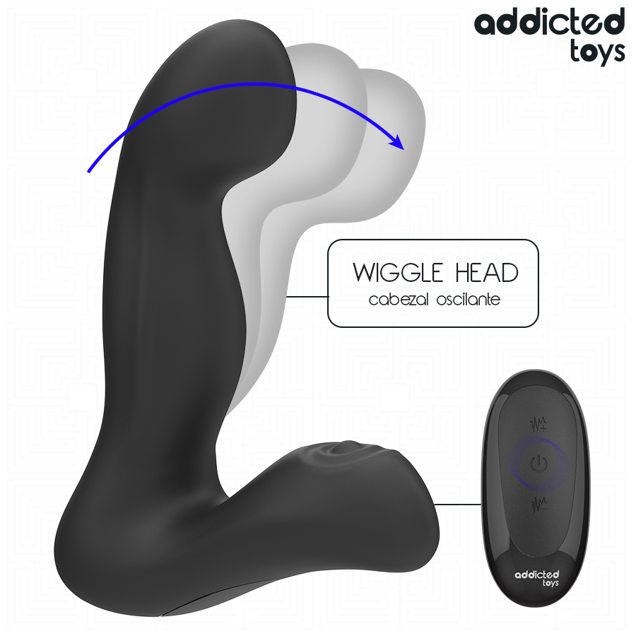 ADDICTED TOYS - MASAJEADOR PROSTÁTICO OSCILANTE CON MODO PULSACIONES CONTROL REMOTO - Imagen 3