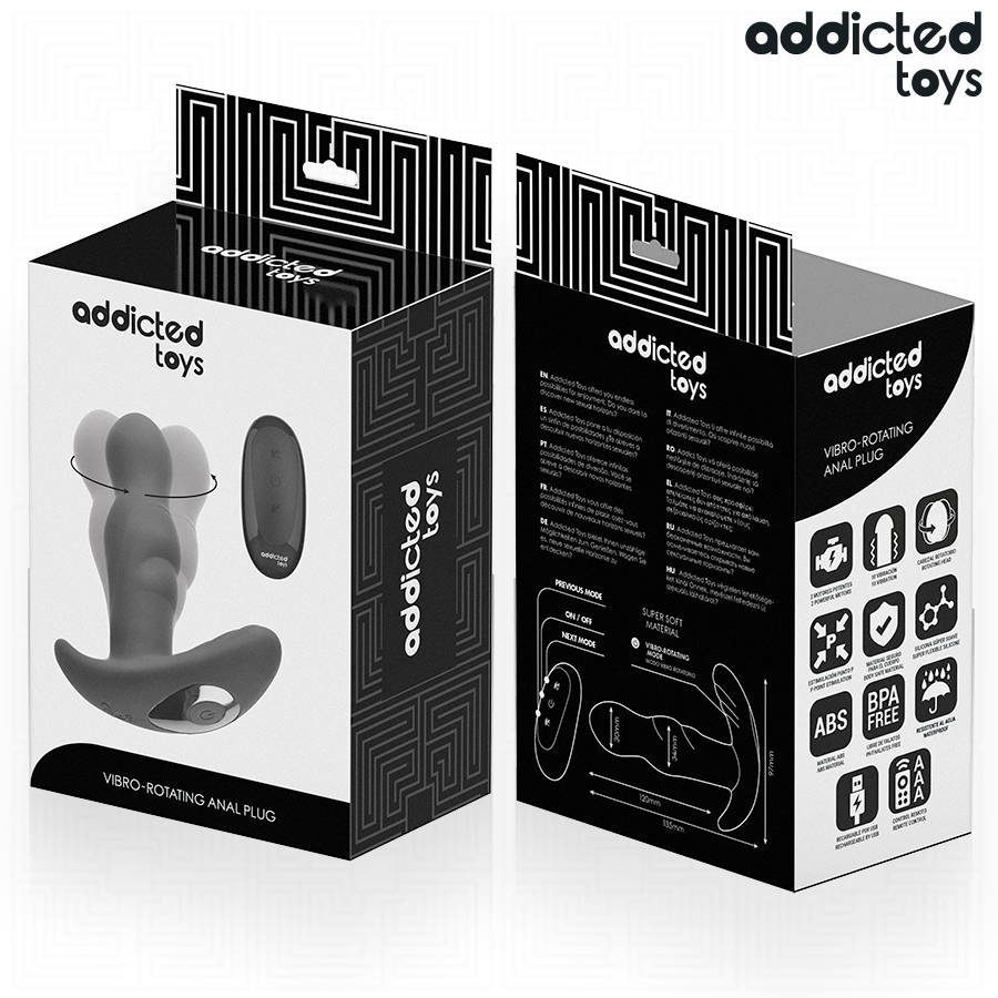 ADDICTED TOYS - PLUG ANAL VIBRADOR ROTATORIO CONTROL REMOTO - Imagen 3
