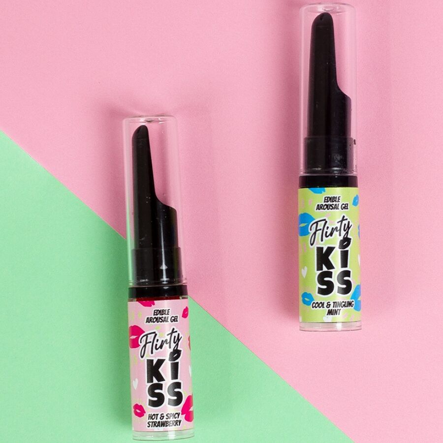 SECRETPLAY - FLIRTY KISS GELES CON EFECTOS SEXO ORAL FRESA & MENTA 2 x 8 GR - Imagen 4