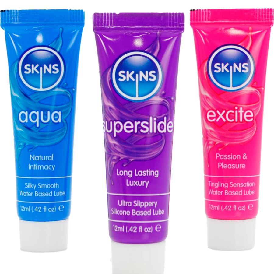 SKINS - VITAL LUBES KIT LUBRICANTES AQUA, SUPERSLIDE & EXCITE 3 x 12 ML - Imagen 2