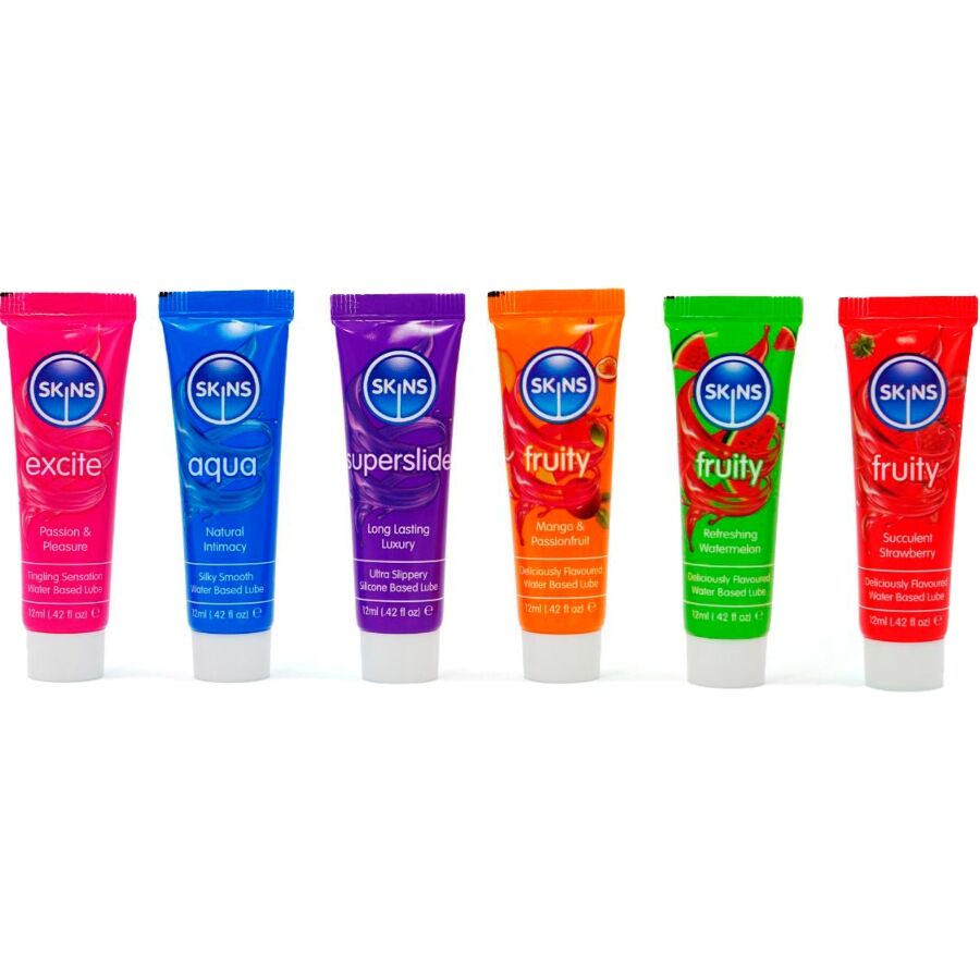 SKINS - VITAL & FRUITY LUBES KIT LUBRICANTES 6 x 12 ML - Imagen 2