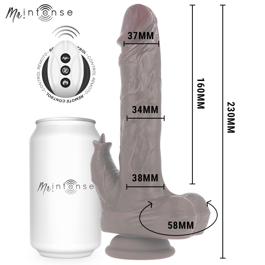 MR INTENSE - MORGAN REALÍSTICO MULTIFUNCIÓN CON VIBRACIÓN Y UP AND DOWN CONTROL REMOTO 23 CM -O- 3.5 CM - Imagen 6