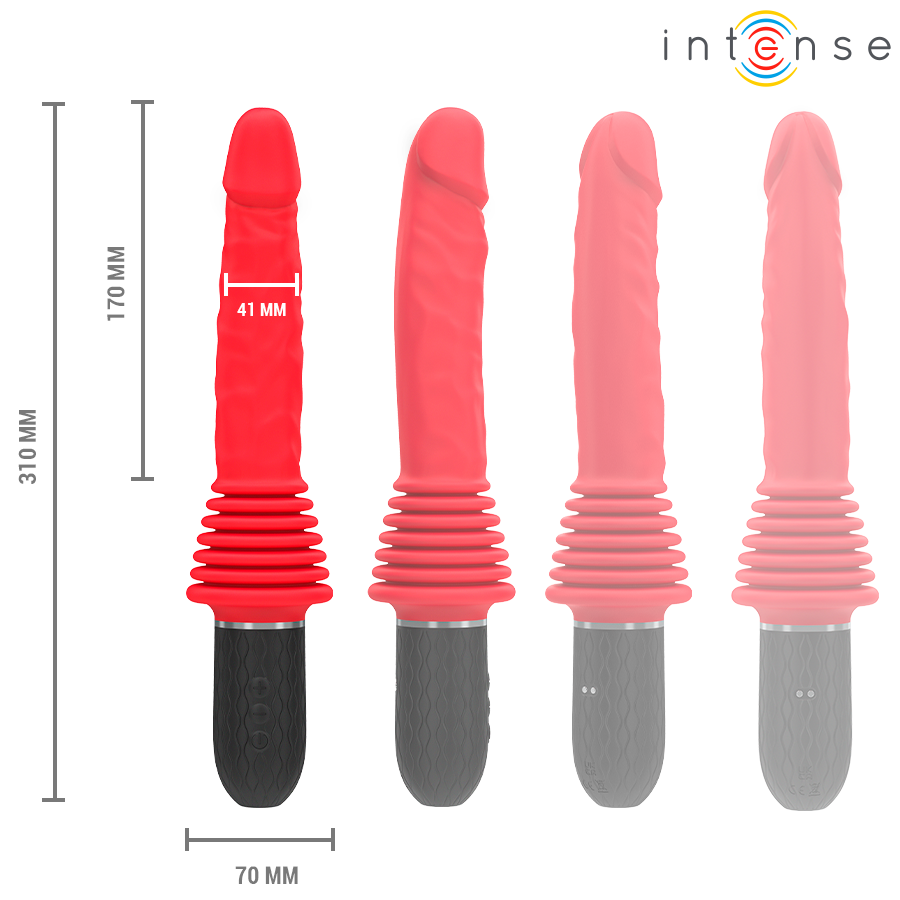 INTENSE - CYNTHIA VIBRADOR THRUSTING CONTROL REMOTO CON CALOR - Imagen 7
