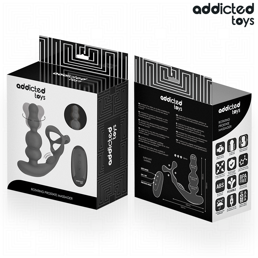 ADDICTED TOYS - MASAJEADOR PROSTÁTICO ROTATORIO CONTROL REMOTO - Imagen 8