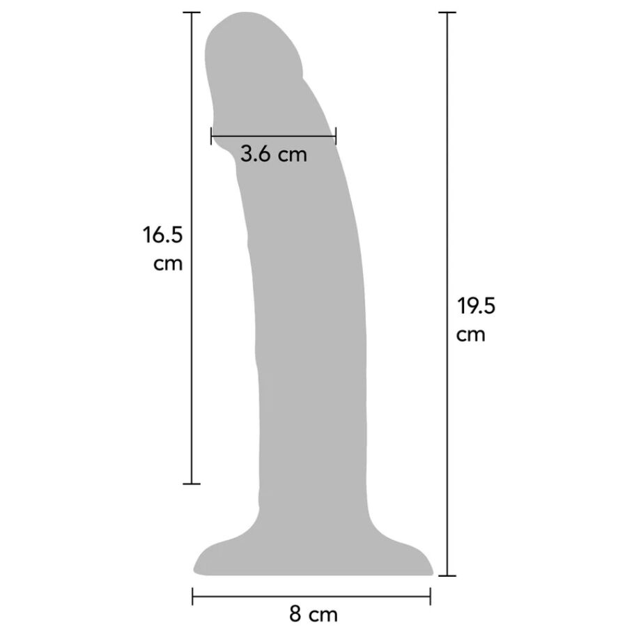 GET REAL - DILDO REALISTA VIBRADOR DE SILICONA MORADO 19.5 CM - Imagen 3