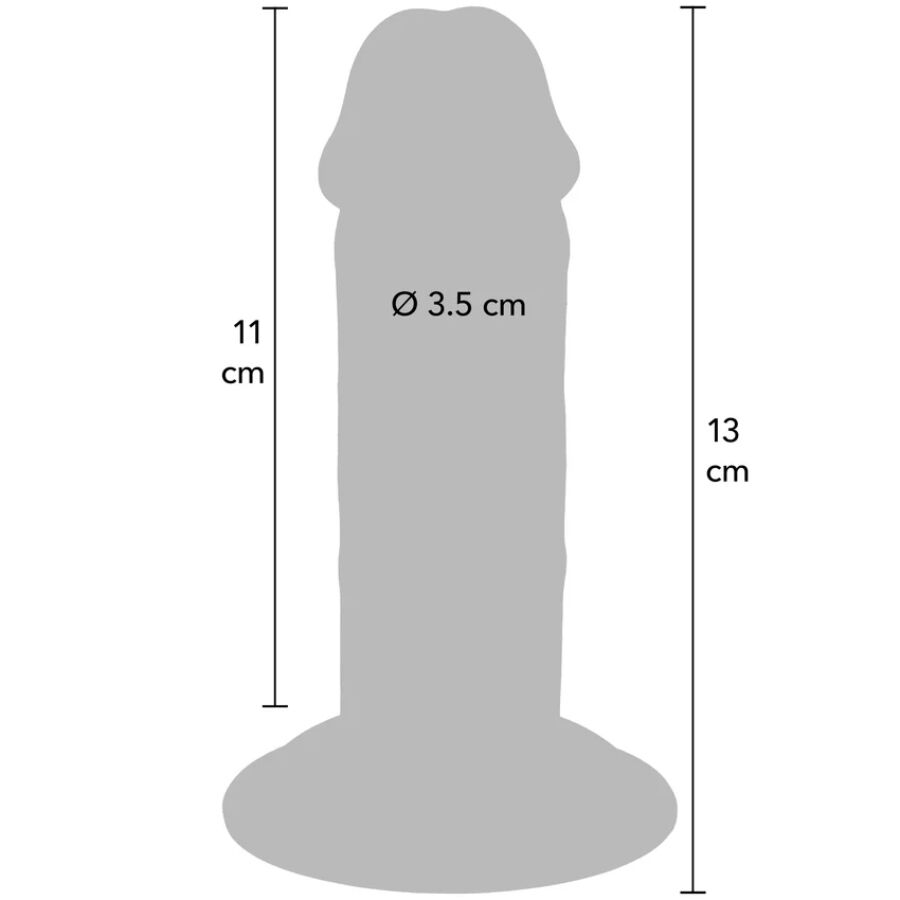 GET REAL - DILDO DELUXE DONG GRUESO DE DOBLE DENSIDAD TPE 13 CM - Imagen 4
