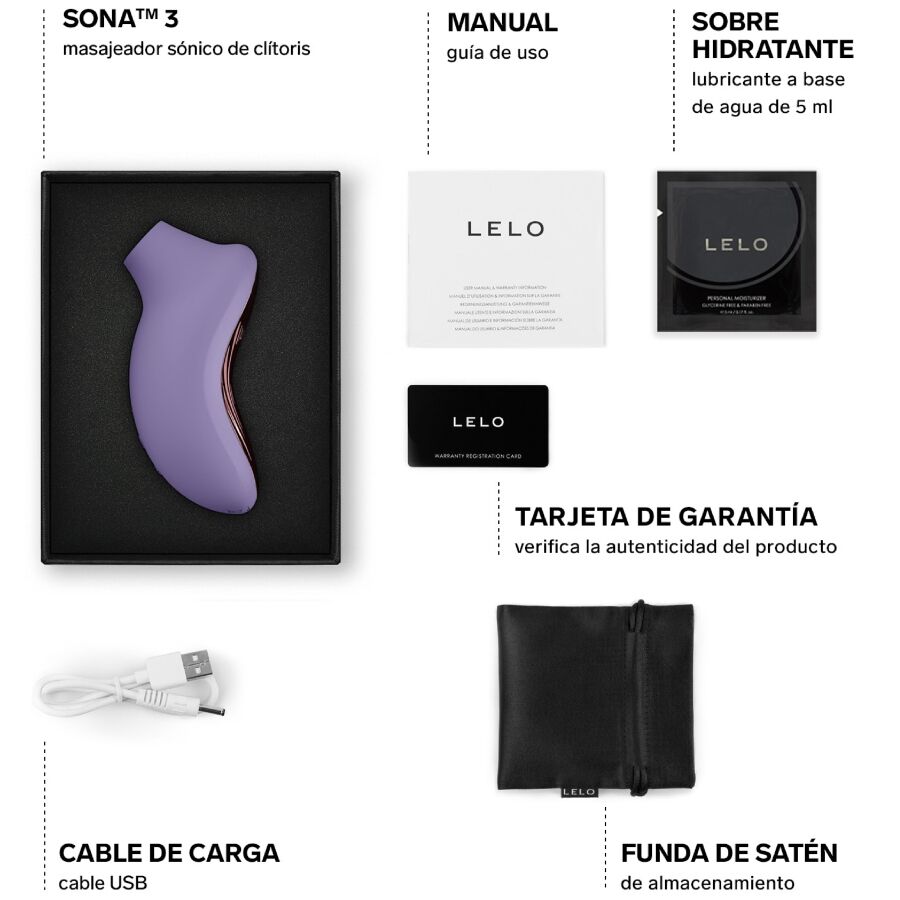 LELO - SONA 3 MASAJEADOR SÓNICO DE CLÍTORIS VIOLETA - Imagen 5
