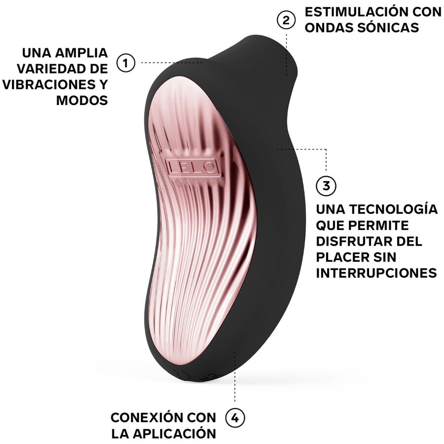 LELO - SONA 3 CRUISE MASAJEADOR SÓNICO DE CLÍTORIS NEGRO - Imagen 4