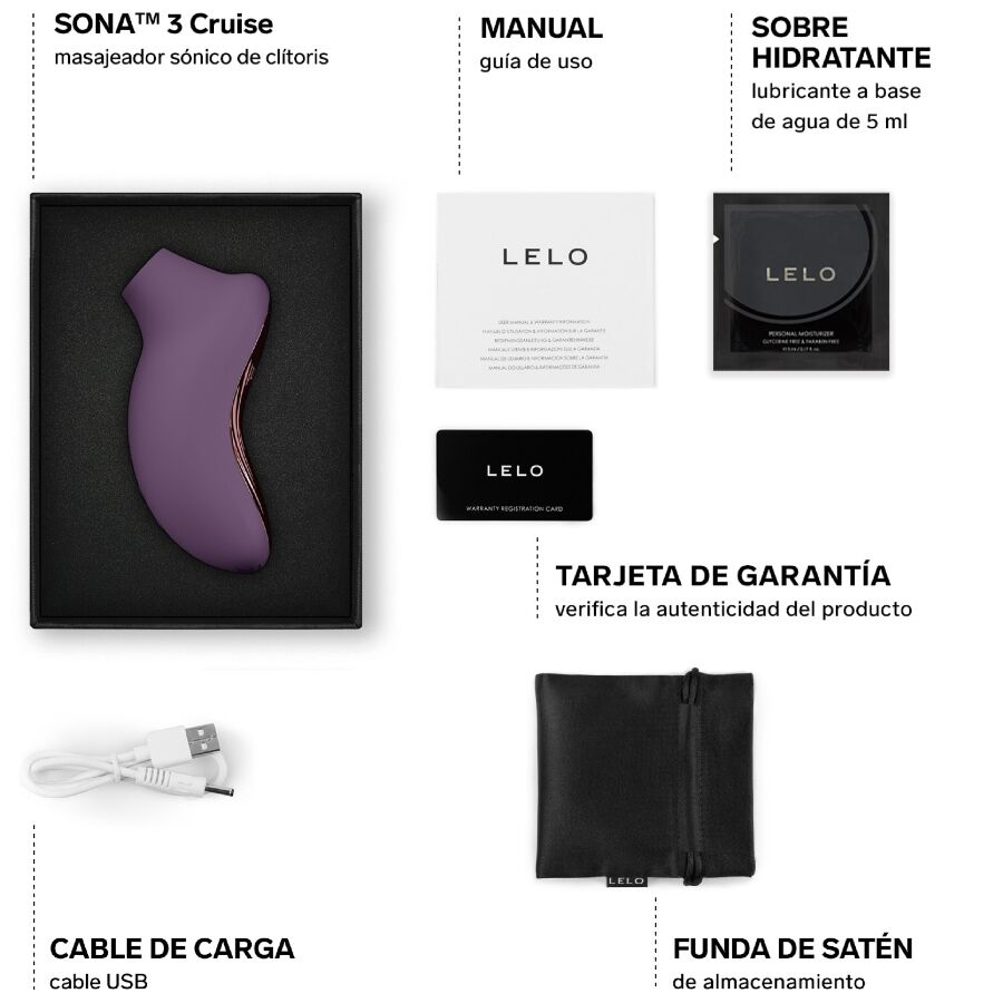 LELO - SONA 3 CRUISE MASAJEADOR SÓNICO DE CLÍTORIS VIOLETA - Imagen 5